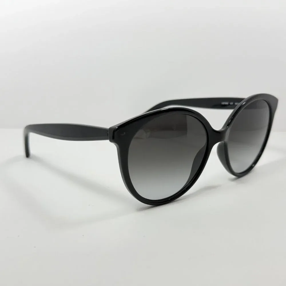 Chloé CE765S Sunglasses Women's Shiney Black Grey Gradient Oversized Round